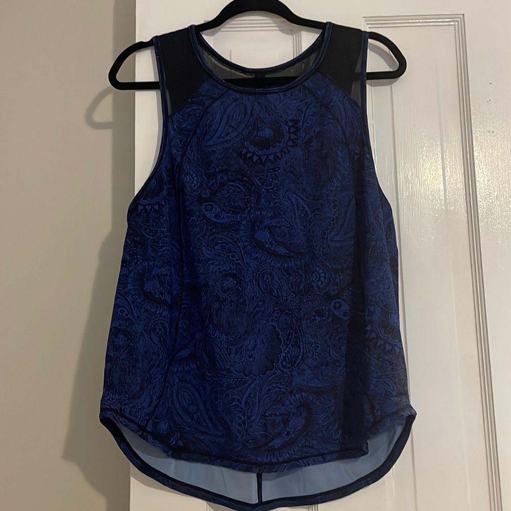 Blue & Black Lululemon Sculpt Tank